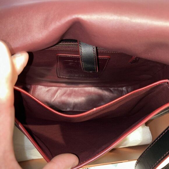 Coach 75th Anniversary Saddle Bag Black/Red 9170/37200 NWT - Picture 6 of 7